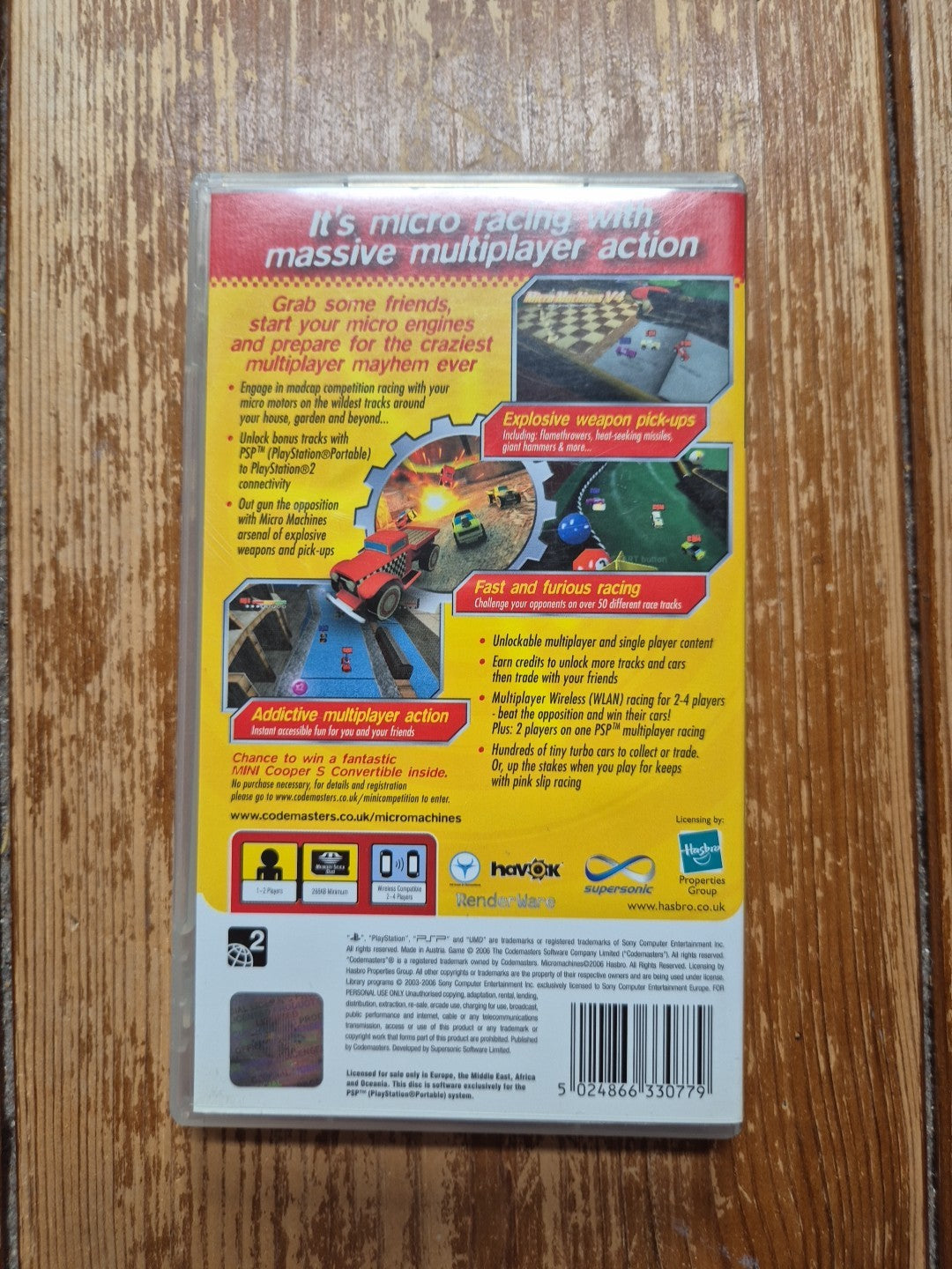 Micro Machines V4 Sony PSP - Compete With Manual PAL UK