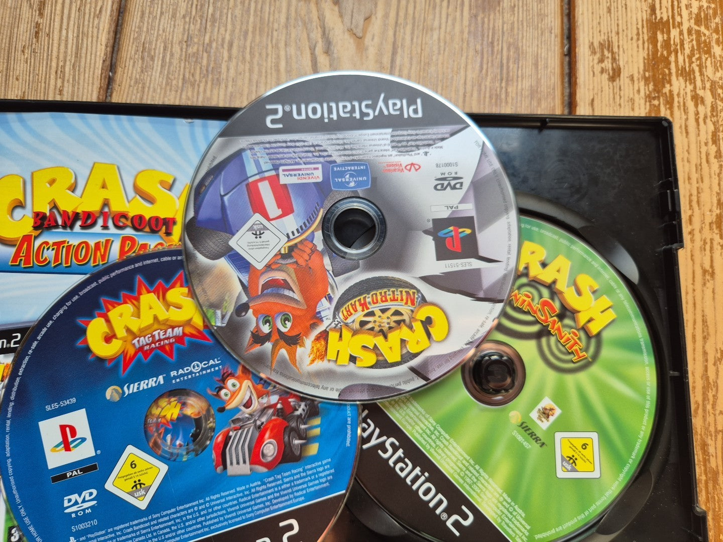 Crash Bandicoot Action Pack PS2 3 Discs Complete with Manual Playstation 2 PAL
