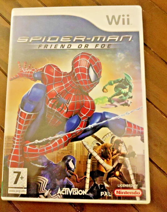 Spider-Man: Friend or Foe (Nintendo Wii, 2007) - PAL UK Complete with Manual