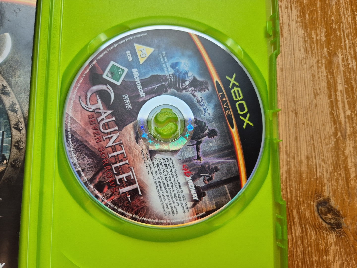 Gauntlet Seven Sorrows Xbox PAL Version Compete With Manual